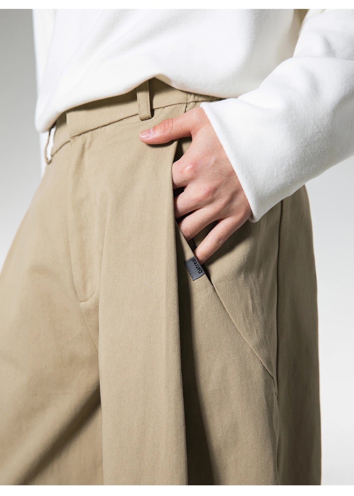 Side Pleat Wide Leg Trousers