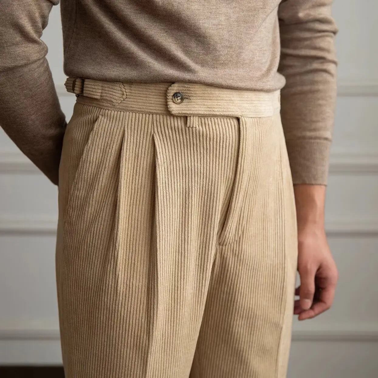 Soft Tailored Cord Trousers