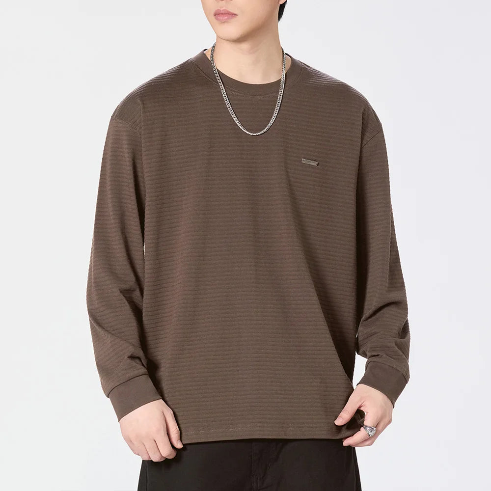 Textured Long Sleeve Tee