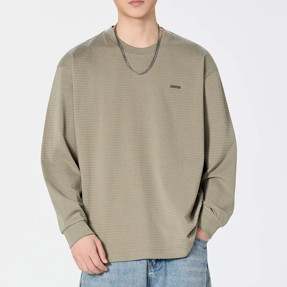 Textured Long Sleeve Tee