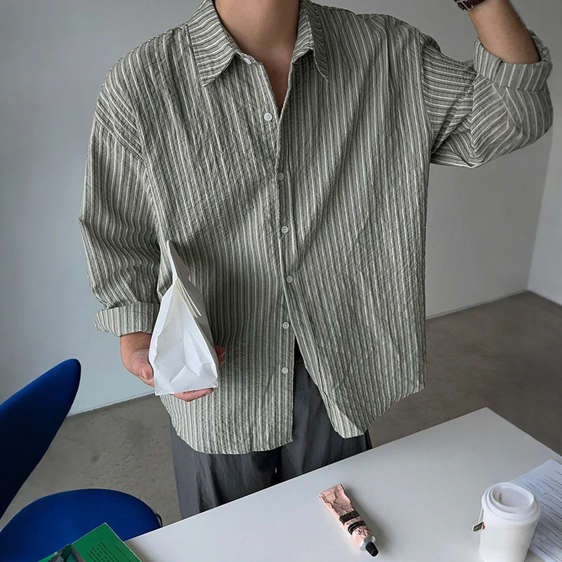 Vintage Green Stripe Shirt