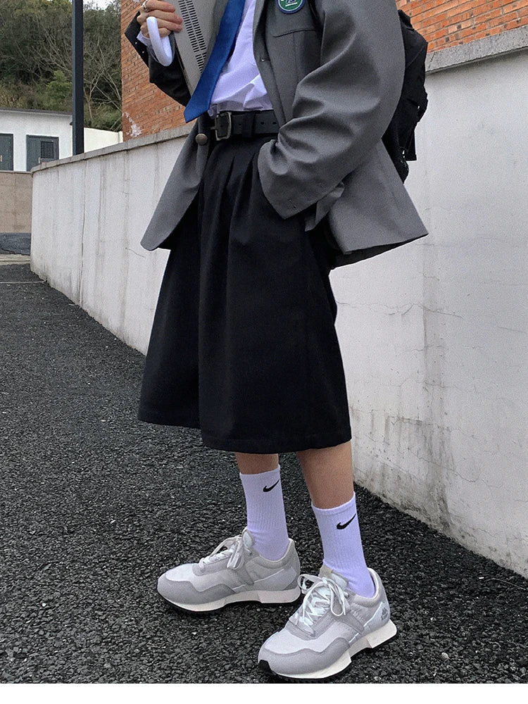 Wide Pleat Tailored Shorts