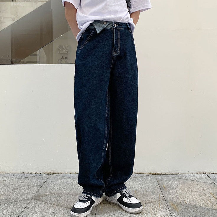 Contrast Waist Patch Jeans thestreetsofseoul-korean-street-style-minimal-kstyle-streetwear-mens-fashion-clothing