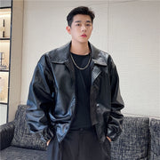 Cropped Faux Leather Jacket thestreetsofseoul-korean-street-style-minimal-kstyle-streetwear-mens-fashion-clothing