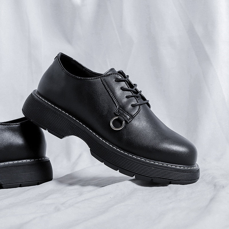 Deogeun Derby-Schuhe mit Metallring und Kontrastnähten
