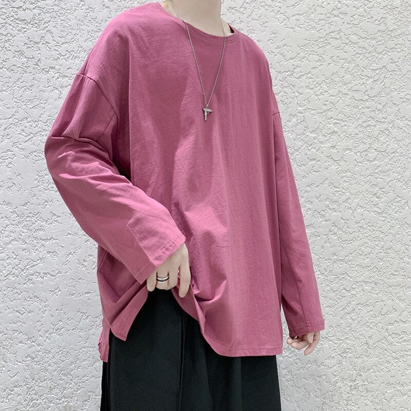 Essential Oversized Long Sleeve T-Shirt, Streets of Seoul