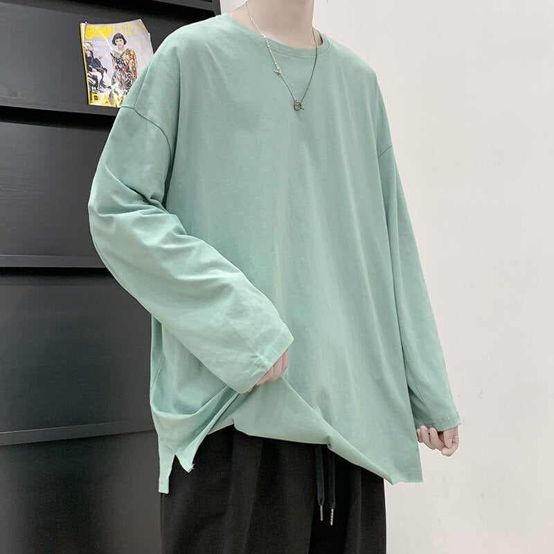 Korean oversized long store sleeve top