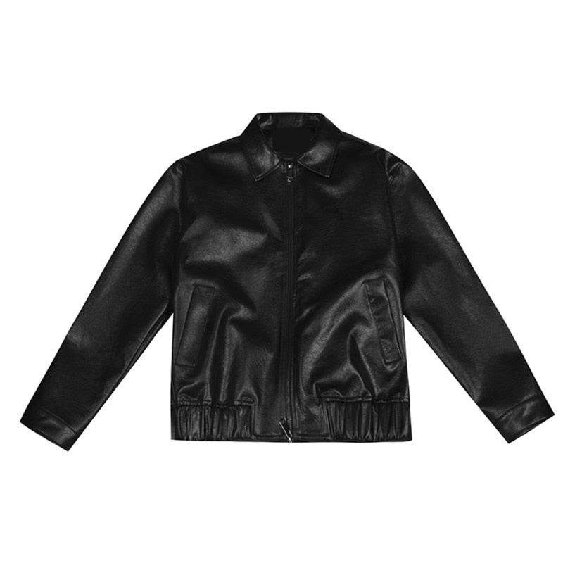 Faux Leather Coach Jacket | Streets of Seoul | Men's Korean Style