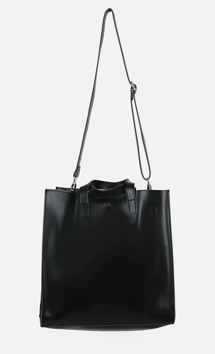 Mens black leather tote hot sale
