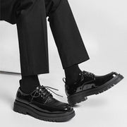 Gamasan Woven Leather Derby Shoes thestreetsofseoul-korean-street-style-minimal-kstyle-streetwear-mens-fashion-clothing