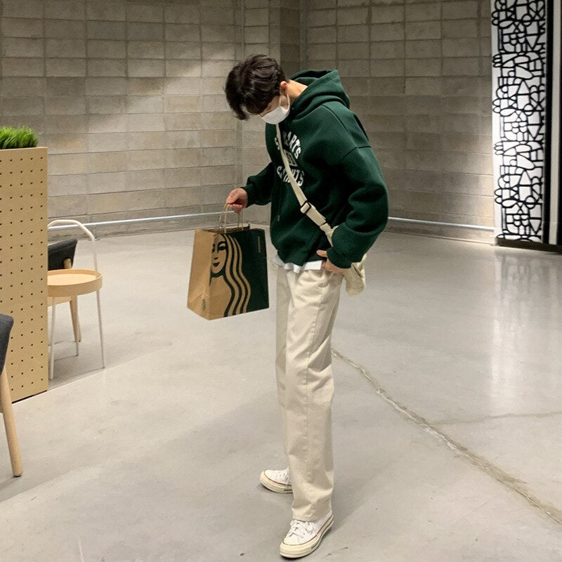 Green hoodie outfit online mens