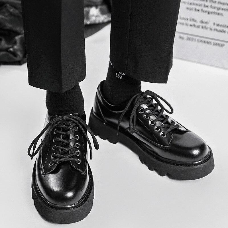 Huam Lace Up Chunky Platform Shoes thestreetsofseoul-korean-street-style-minimal-kstyle-streetwear-mens-fashion-clothing
