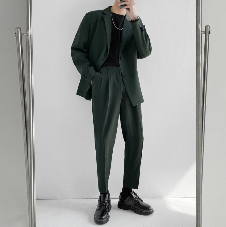 Lightweight Two Piece Suit Streets of Seoul Men s Korean Style Fashion