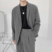 Lightweight Two Piece Suit thestreetsofseoul-korean-street-style-minimal-kstyle-streetwear-mens-fashion-clothing
