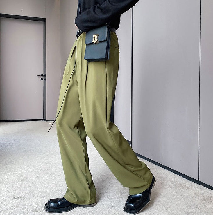 Loop Pleat Loose Fit Trousers | Streets of Seoul | Men's