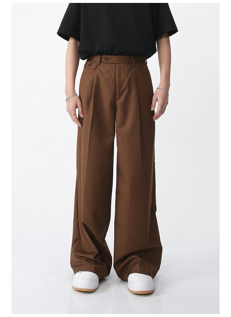 Stretch camel double pleat limited-edition Trousers