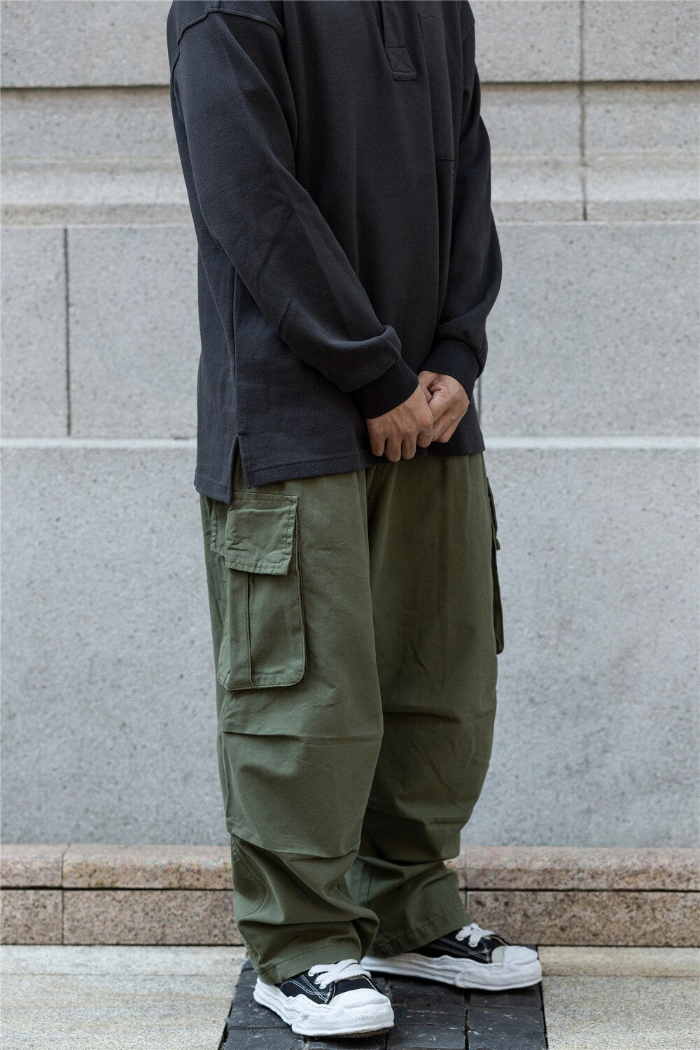 Stretch Sateen Loose Fit Cargo Pants | C.P. Company | 7017 REIGN