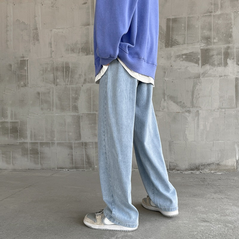 Loose Fit Drawstring Jeans, Streets of Seoul