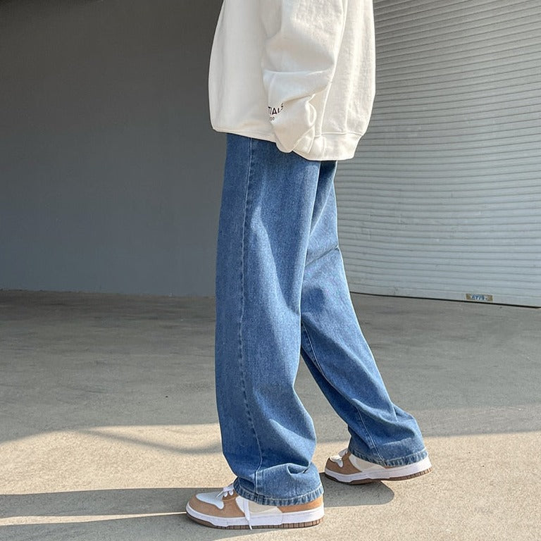 Loose Fit Drawstring Jeans thestreetsofseoul-korean-street-style-minimal-kstyle-streetwear-mens-fashion-clothing