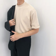 Luxe High Neck T-Shirt thestreetsofseoul-korean-street-style-minimal-kstyle-streetwear-mens-fashion-clothing