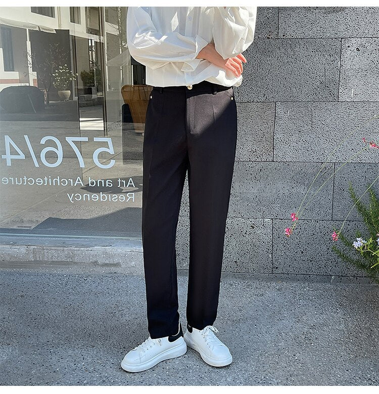 Korean Fashion Slim Black Cotton Leggings For Boys And Men 9% Off Casual  Pants At Affordable Prices From Hyf5456, $24.37