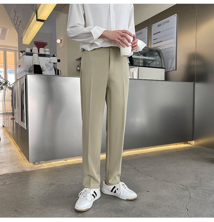 Buy Men's Off-Cream Cotton Linen Trousers Online – Italian Crown