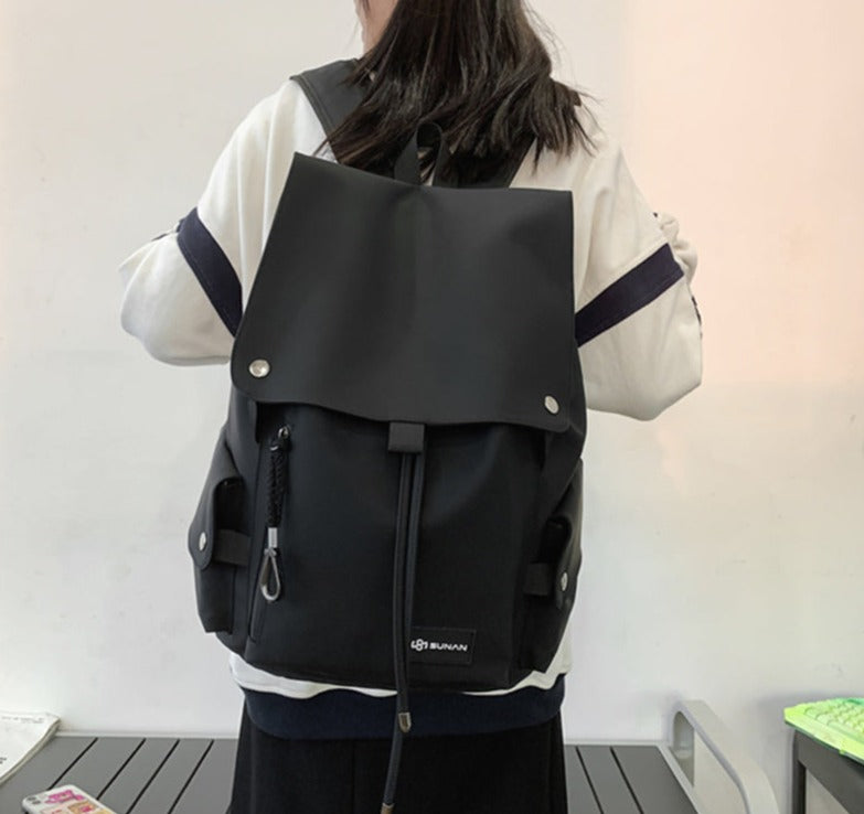 Minimal Water Resistant Backpack Streets of Seoul Men s Korean Style Fashion