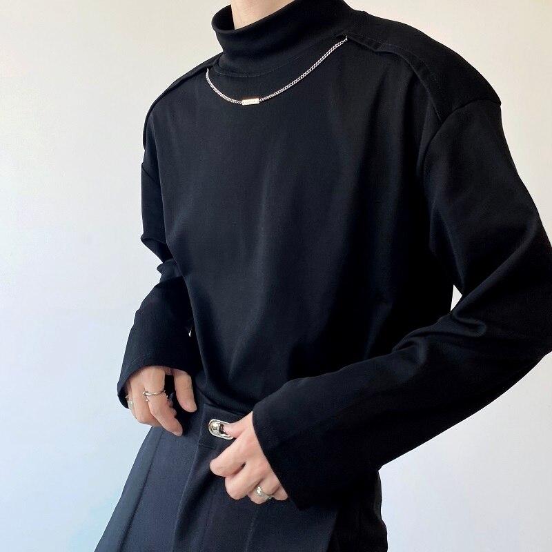 Nigh Neck Top with Chain thestreetsofseoul-korean-street-style-minimal-kstyle-streetwear-mens-fashion-clothing