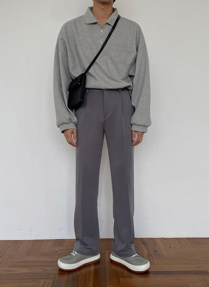 Oversize Pocket Quarter Zip Top thestreetsofseoul-korean-street-style-minimal-kstyle-streetwear-mens-fashion-clothing