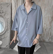 Oversized Drop Shoulder Shirt thestreetsofseoul-korean-street-style-minimal-kstyle-streetwear-mens-fashion-clothing