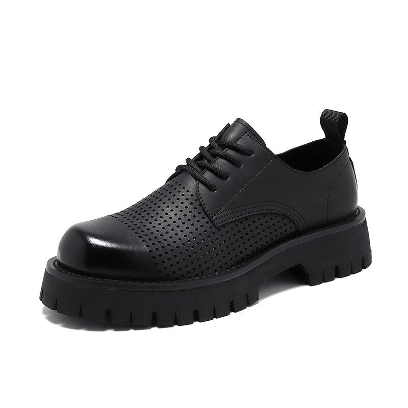 Perforated Chunky Derby Shoes thestreetsofseoul-korean-street-style-minimal-kstyle-streetwear-mens-fashion-clothing