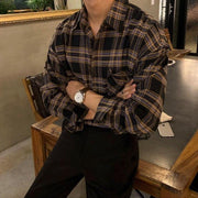 Plaid Long Sleeve Shirt thestreetsofseoul-korean-street-style-minimal-kstyle-streetwear-mens-fashion-clothing