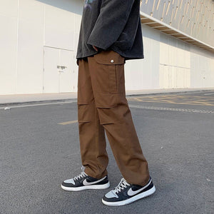 Pleated Knee Cargo Pants | Streets of Seoul | Men's Korean Style Fashion