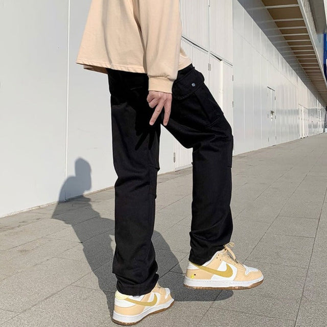 Pleated Knee Cargo Pants | Streets of Seoul | Men's Korean Style Fashion