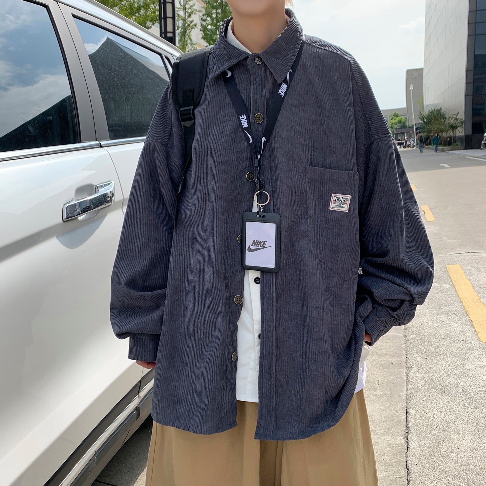 [JEMUT]★25SS★韓国人気★RISE OVERFIT CORDUROY SHIRT Relaxed Fit Corduroy Shirt | Streets of Seoul | Men's Korean