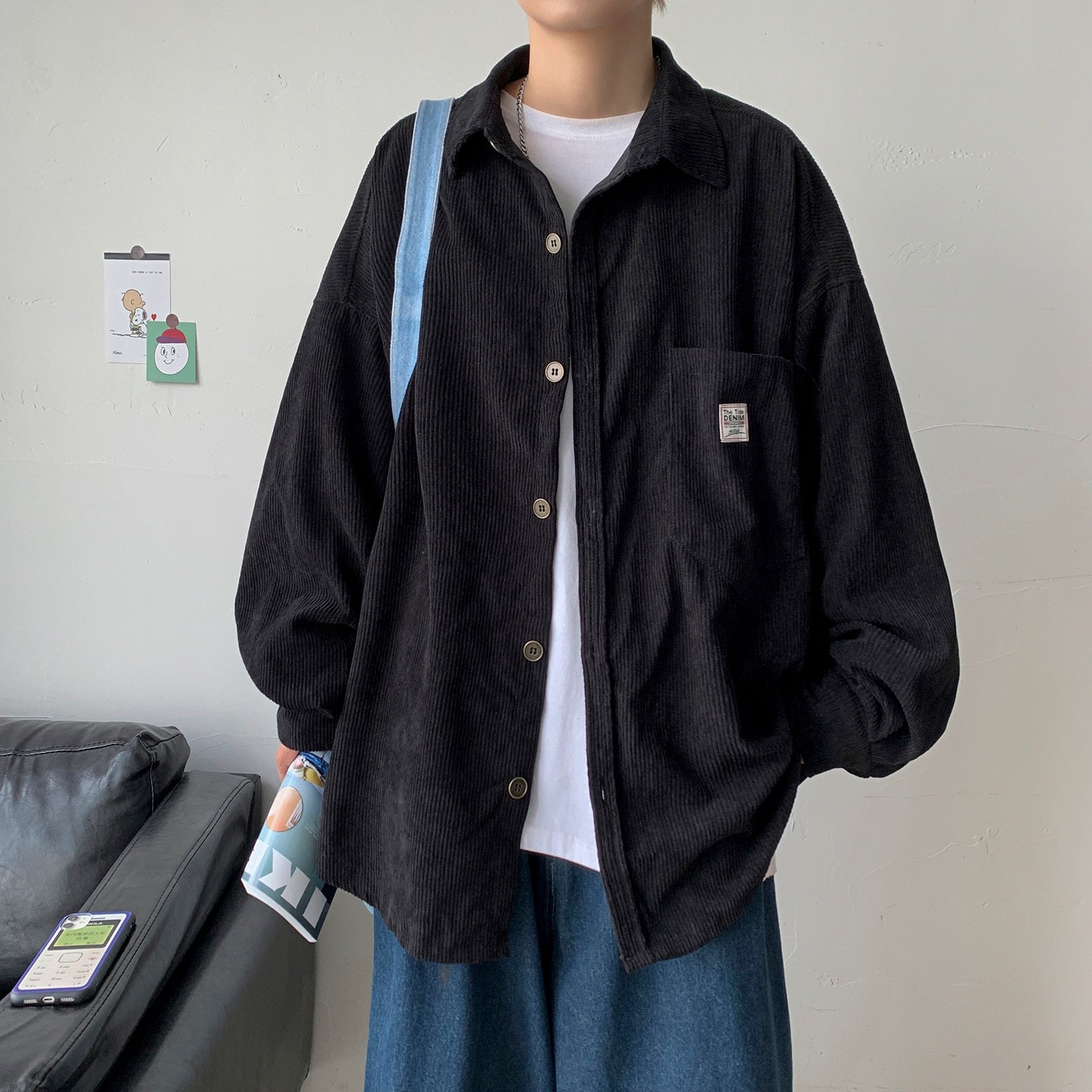 Relaxed Fit Corduroy Shirt | Streets of Seoul | Men's Korean
