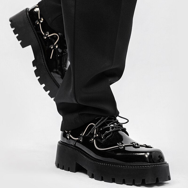 Sangdo Square Toe Wired Chunky Shoes | Streets of Seoul
