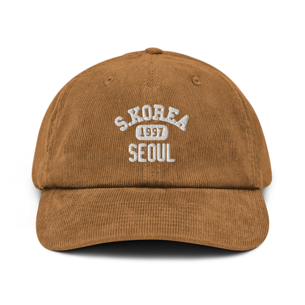 Chapeau en velours côtelé brodé 'Seoul'