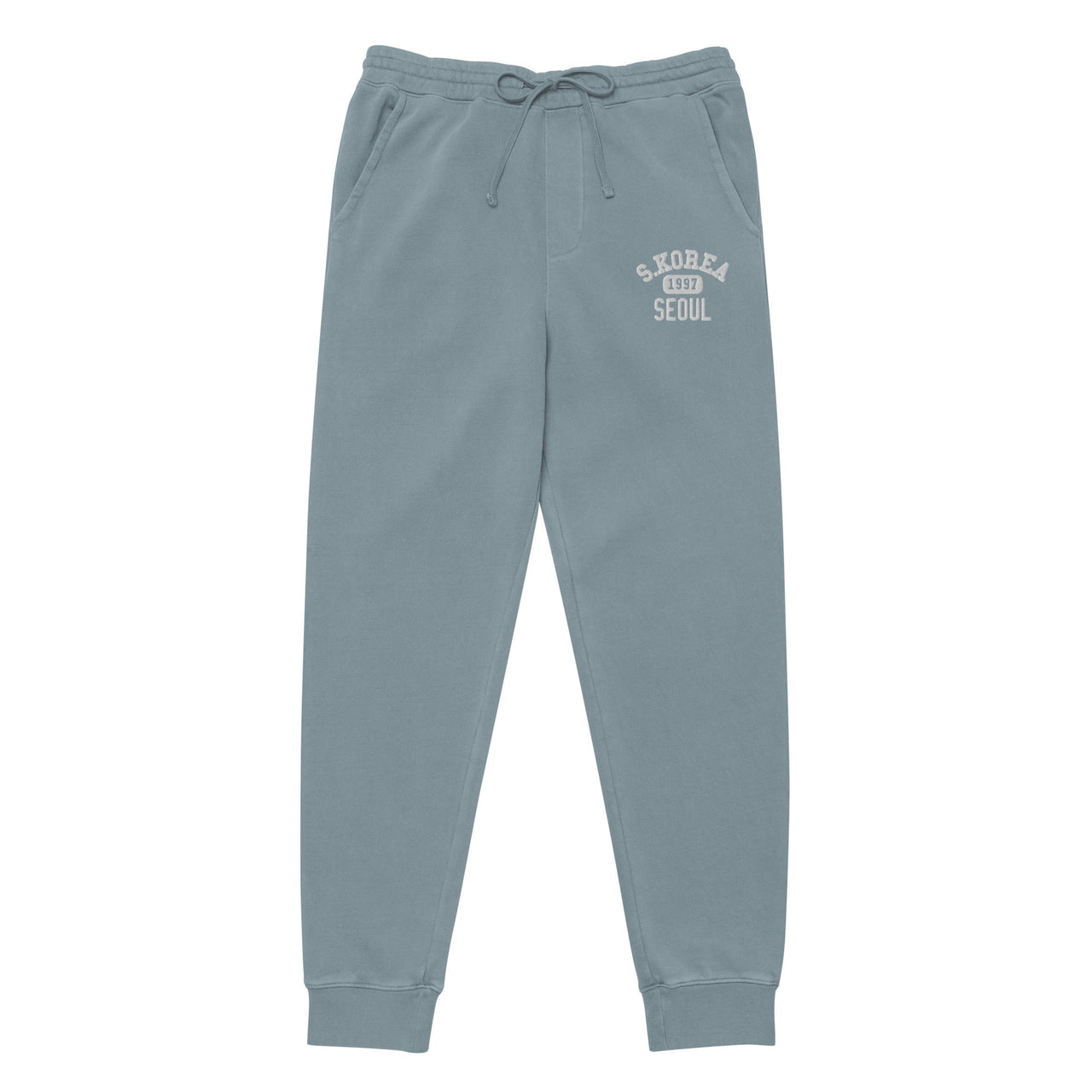 'Seoul' Embroidered Pigment-Dyed Sweatpants