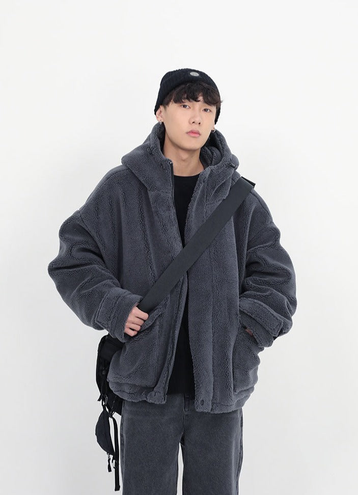 Oversized Sherpa Jacket for Women Men Fuzzy Fleece Teddy Bear