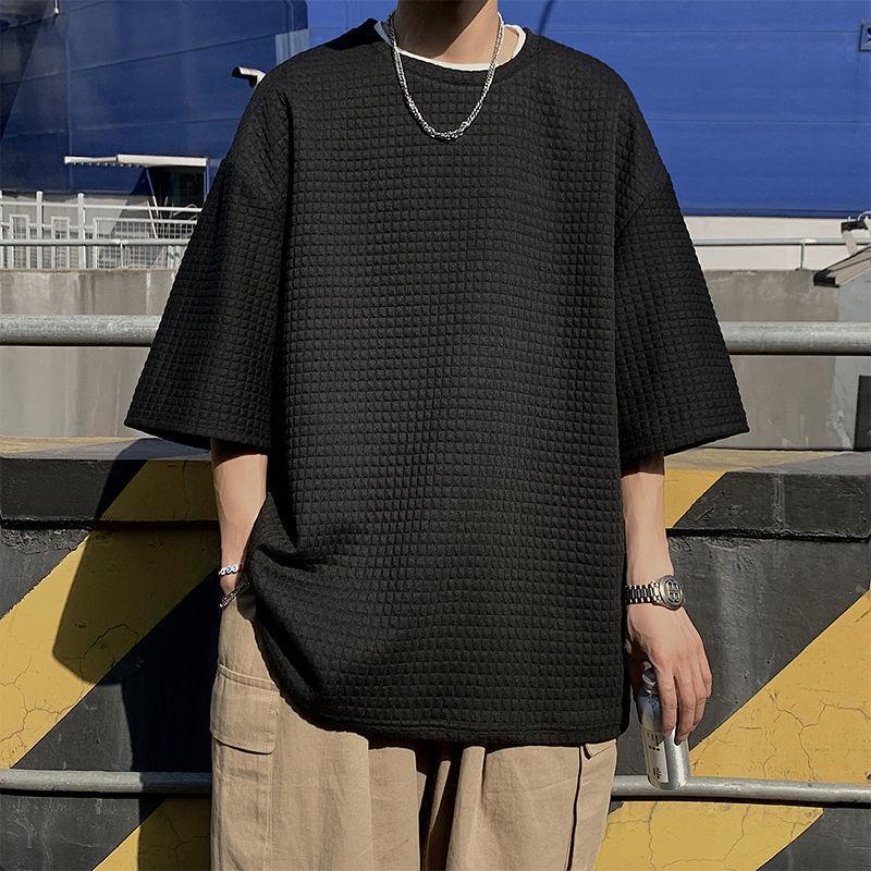 Wrinkle-resistant Waffle Texture Shirt, Streets of Seoul