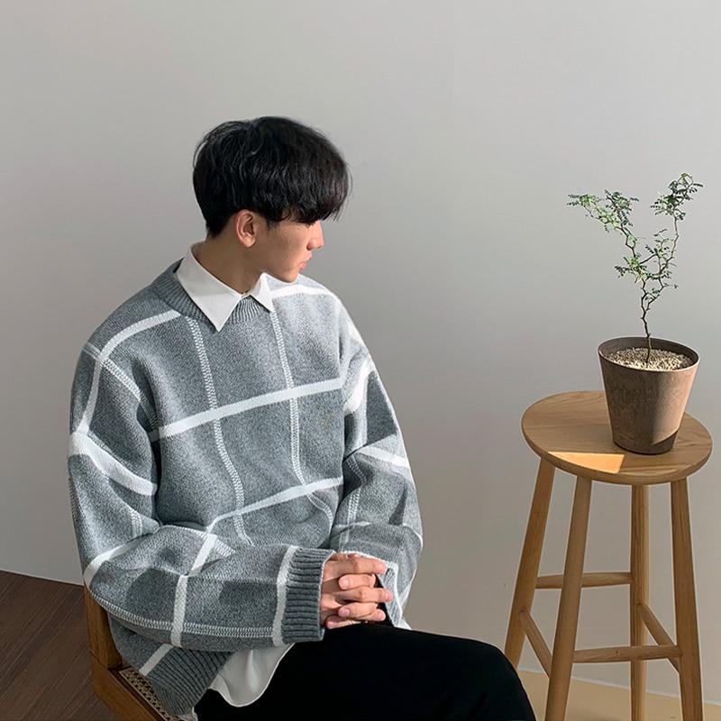 Window Pain Check Knitted Sweater thestreetsofseoul-korean-street-style-minimal-kstyle-streetwear-mens-fashion-clothing